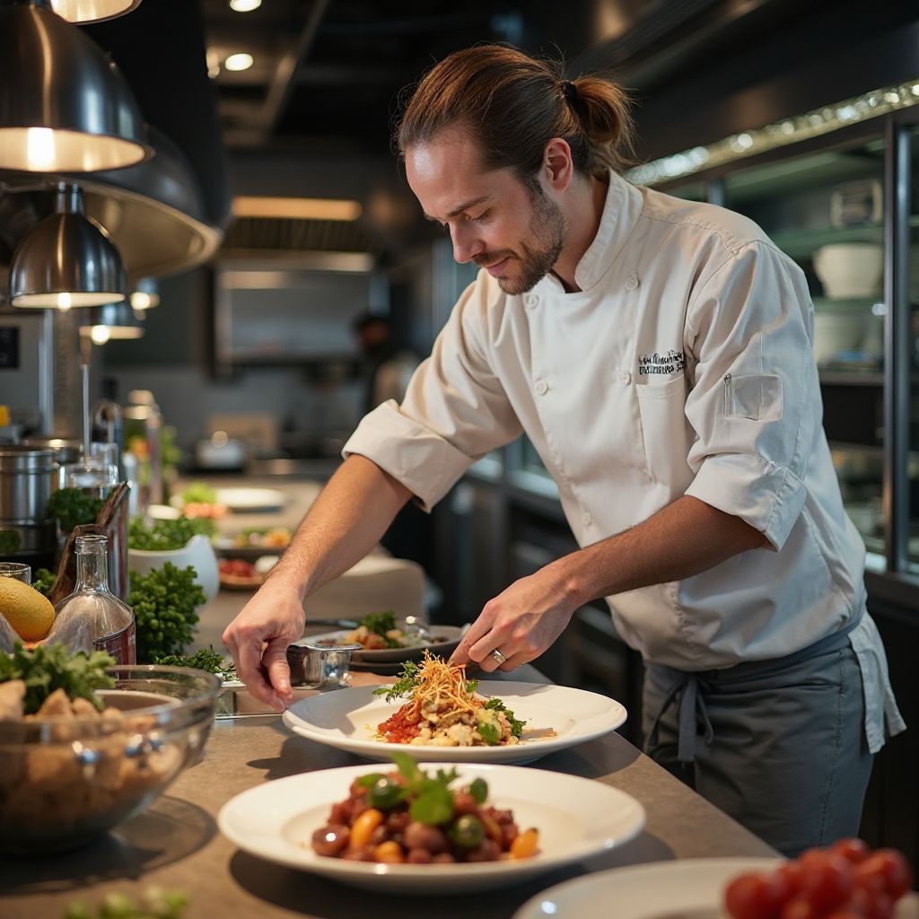 Chef Preparing Gourmet